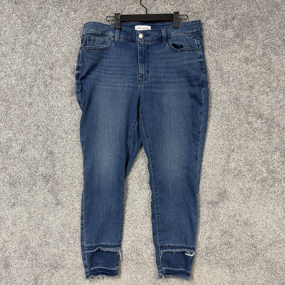 Lane Bryant Jeans Womens 14 34x25 Blue Signature Fit Mid Rise Skinny Stretch